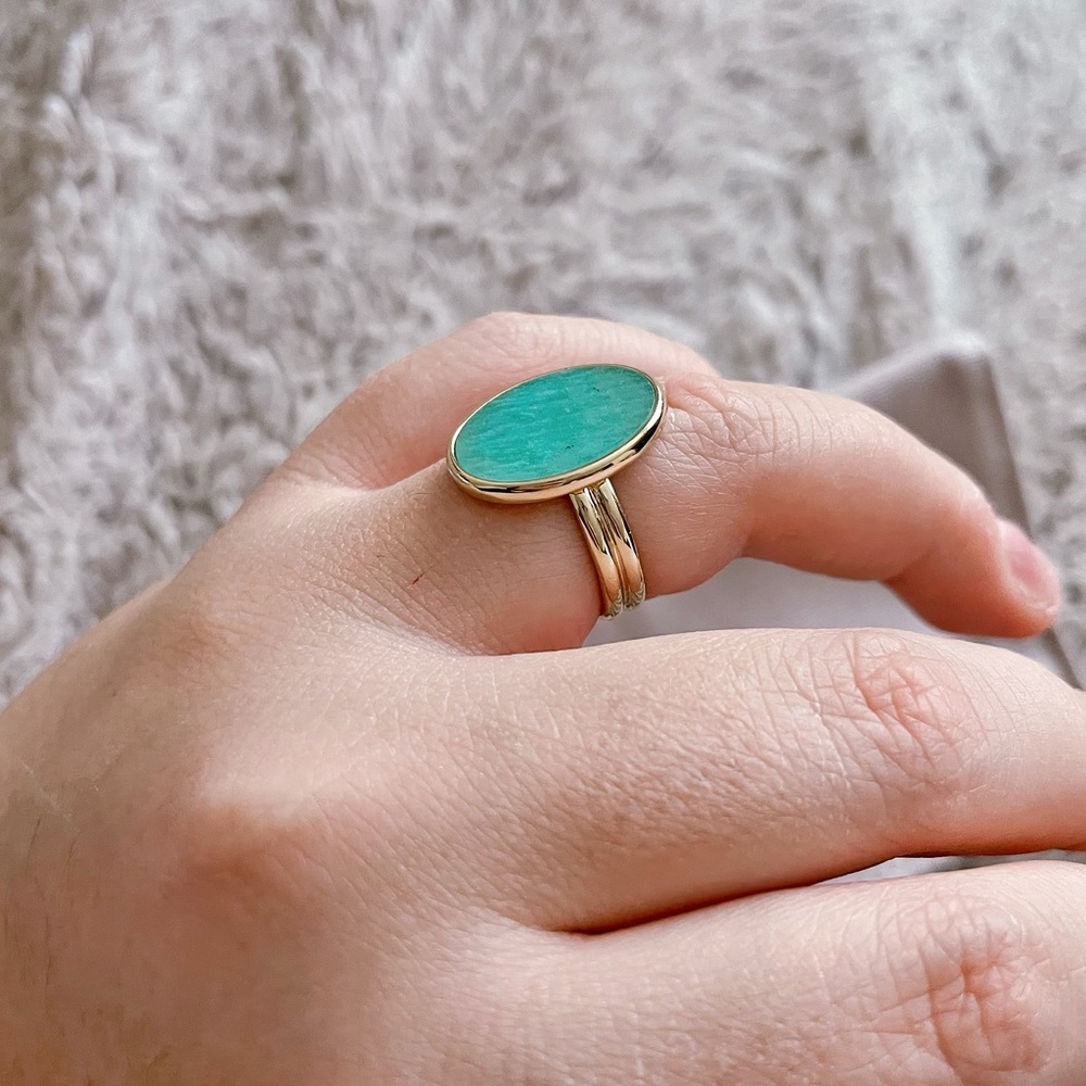 ANA LUISA Amazonite Ring - Adjustable Size, Sustainable Jewelry